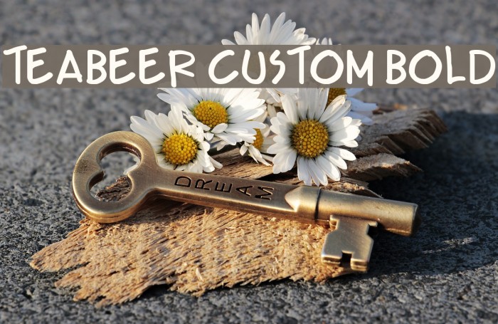 Teabeer Custom Bold Font examples