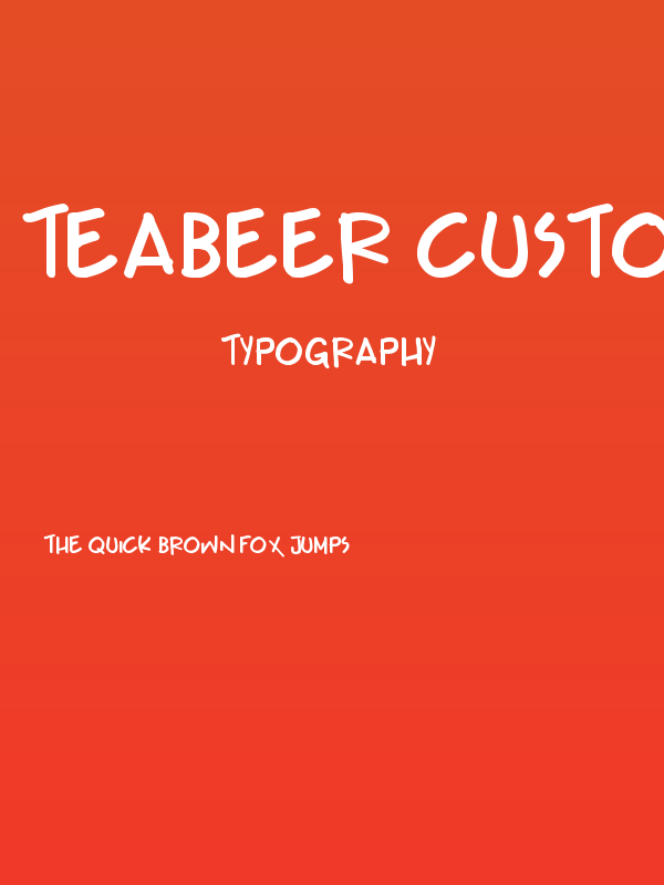 Teabeer Custom Bold Poster