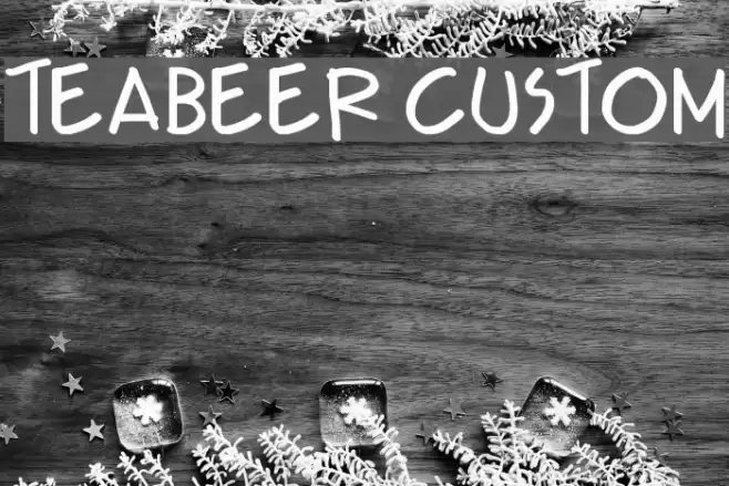 Teabeer Custom Font examples