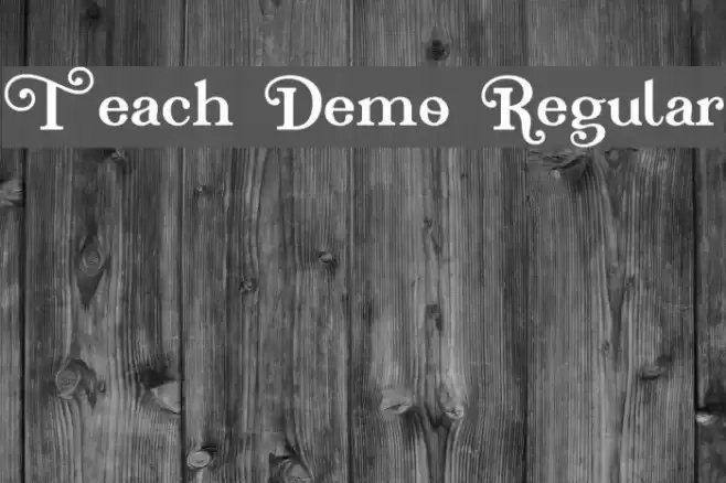 Teach Demo Regular Font examples