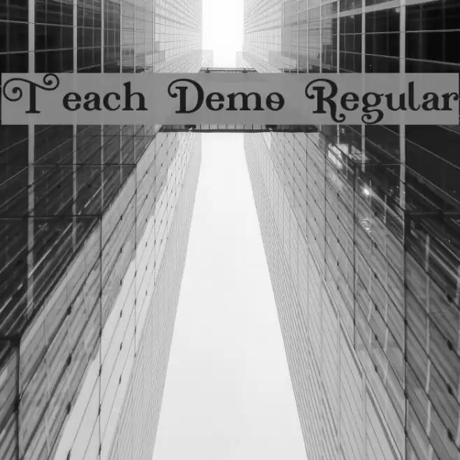 Teach Demo Regular Font examples