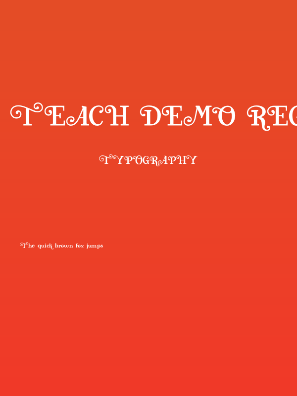 Teach Demo Regular Poster