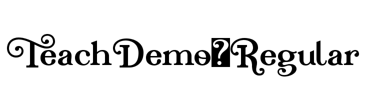 TeachDemo-Regular  font caratteri gratis