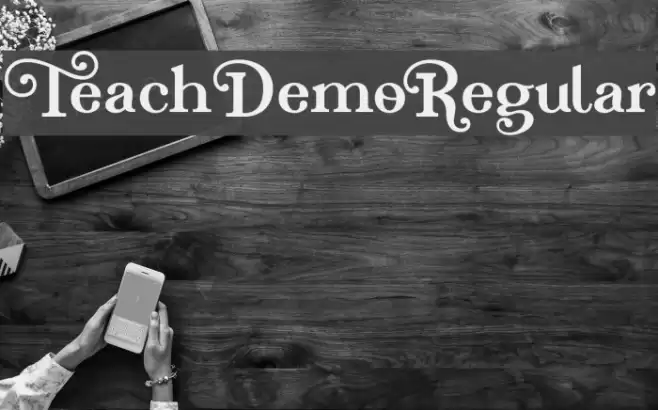 TeachDemo-Regular Font examples