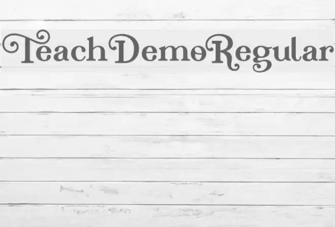 TeachDemo-Regular Font examples