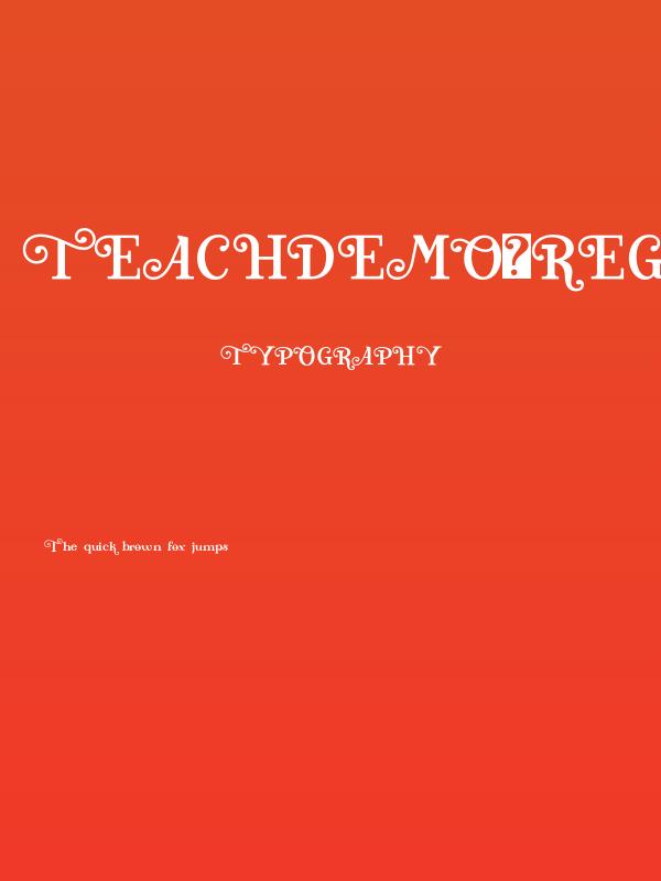 TeachDemo-Regular Poster
