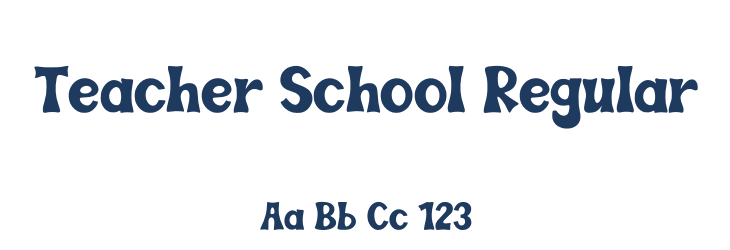 Teacher School Regular Font Preview