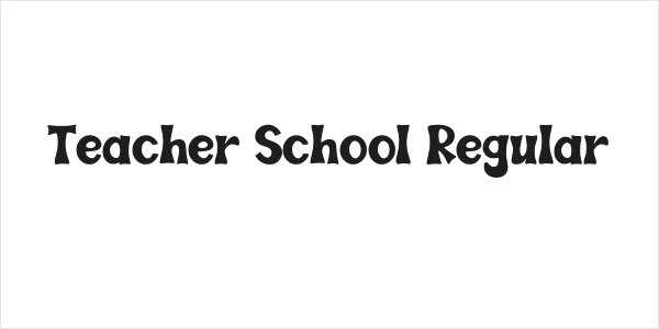 Teacher School Regular Logo