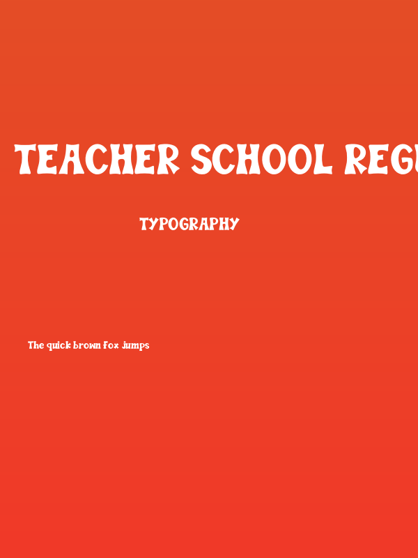 Teacher School Regular Poster