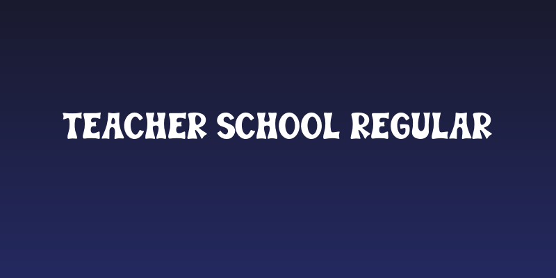 Teacher School Regular Social Header