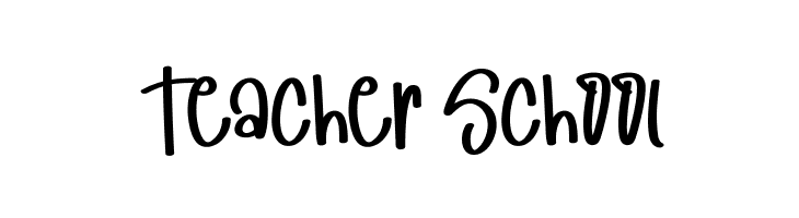 Teacher School Font