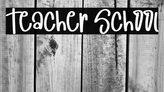 Teacher School Font examples