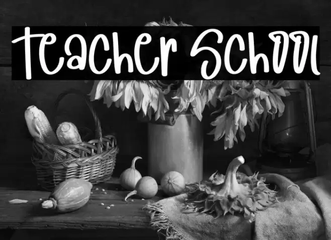 Teacher School Font examples