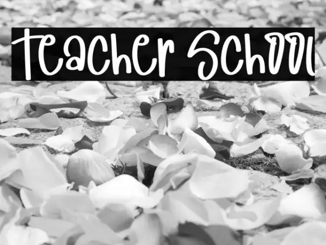 Teacher School Font examples