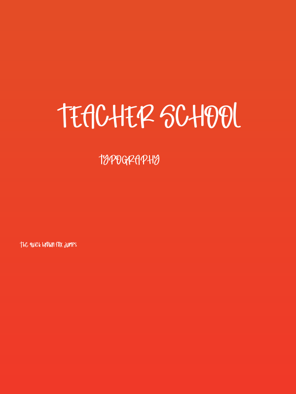 Teacher School Poster