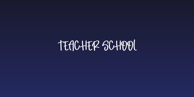 Teacher School Social Header