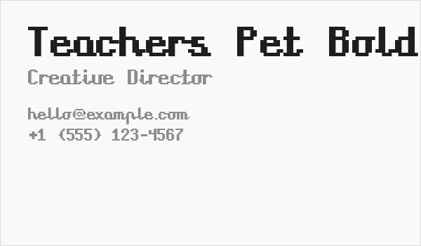 Teachers Pet Bold Business Card