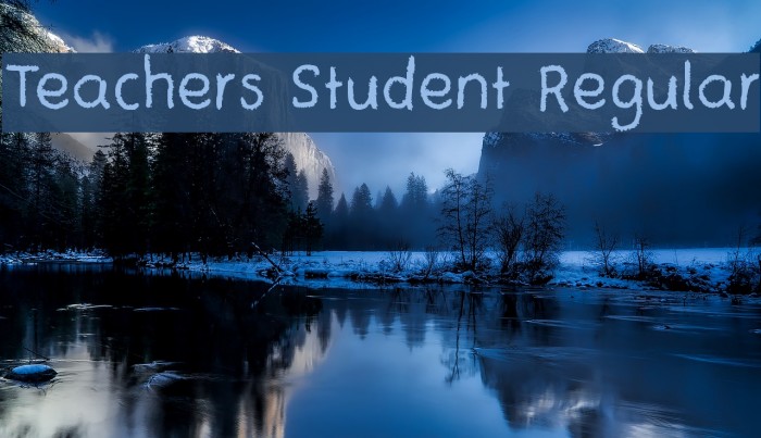 Teachers Student Regular Font examples