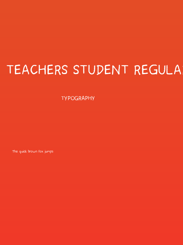 Teachers Student Regular Poster