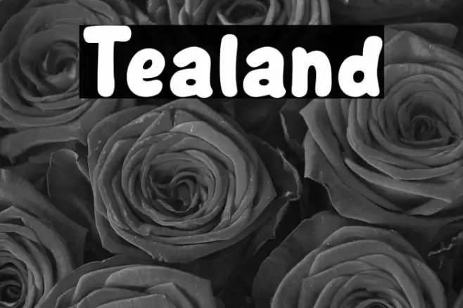 Tealand Font examples