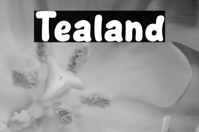 Tealand Font examples