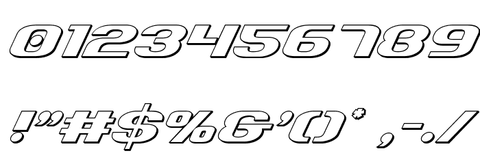Team America 3D Font OTHER CHARS