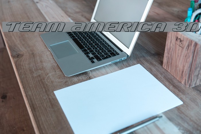 Team America 3D Font examples