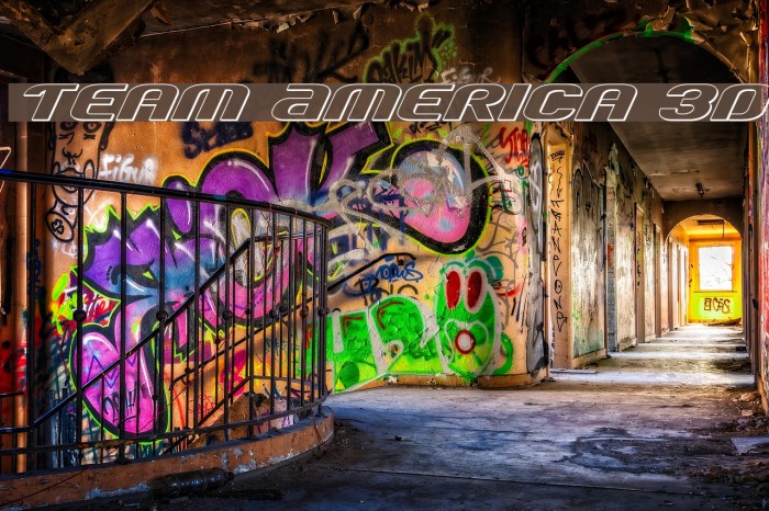 Team America 3D Font examples
