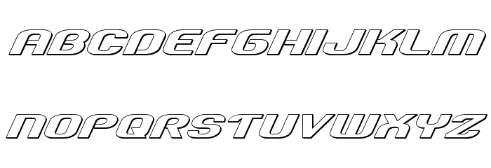 Team America 3D Font LOWERCASE