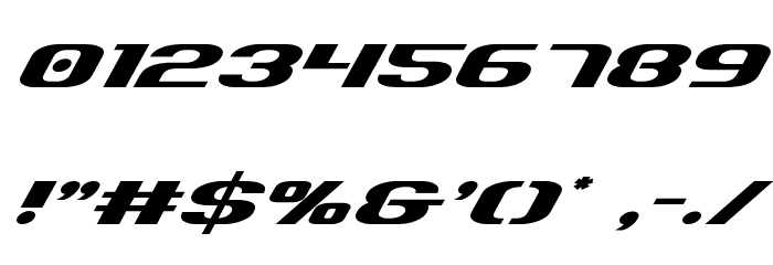Team America Expanded Font OTHER CHARS