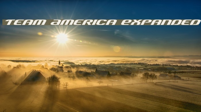Team America Expanded Font examples