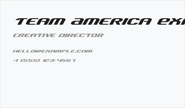 Team America Expanded Business Card