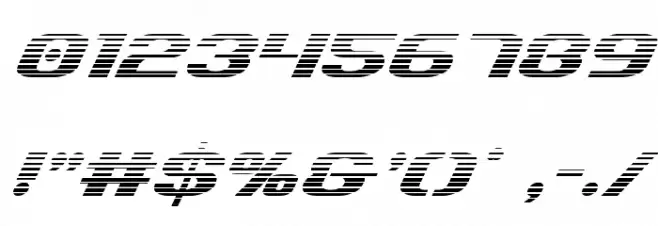 Team America Gradient Font OTHER CHARS