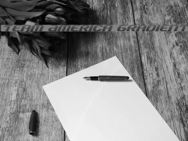 Team America Gradient Font examples