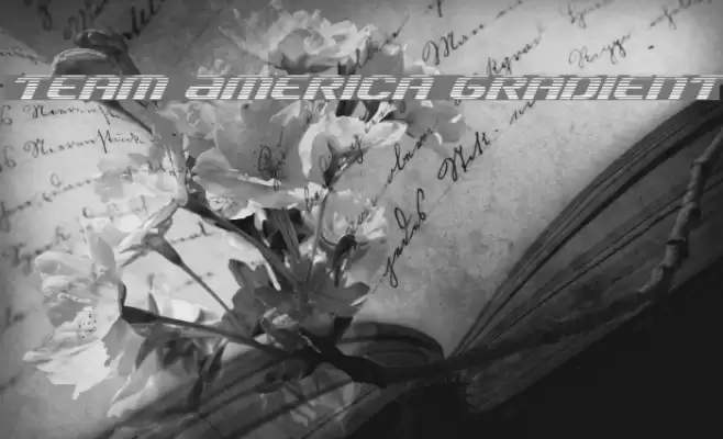 Team America Gradient Font examples