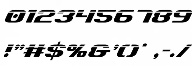 Team America Laser Font OTHER CHARS