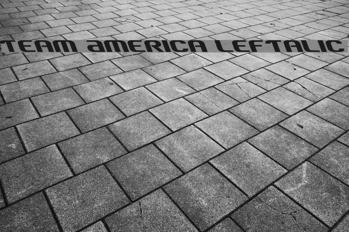 Team America Leftalic Font examples