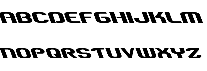 Team America Leftalic Font LOWERCASE