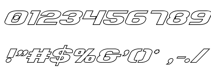 Team America Outline Font OTHER CHARS