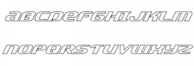 Team America Outline フォント 大文字