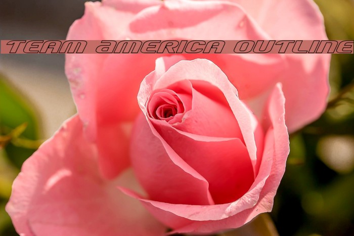 Team America Outline Font examples