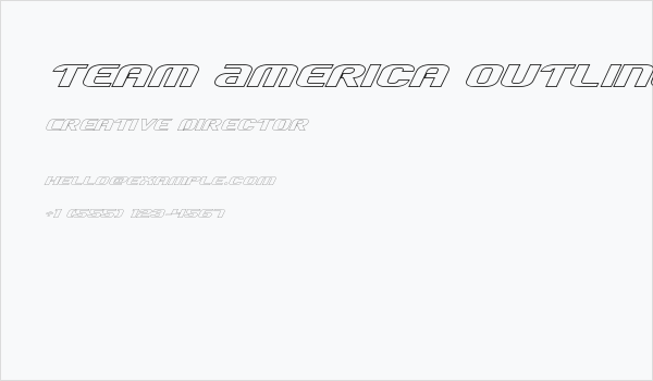 Team America Outline Business Card