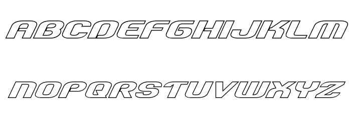 Team America Outline Font LOWERCASE