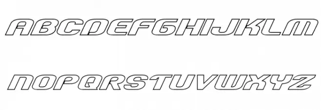 Team America Outline Caratteri MINUSCOLO
