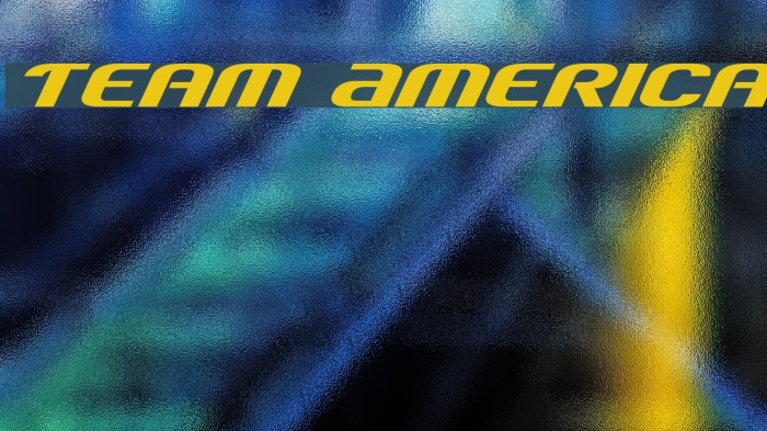 Team America Font examples