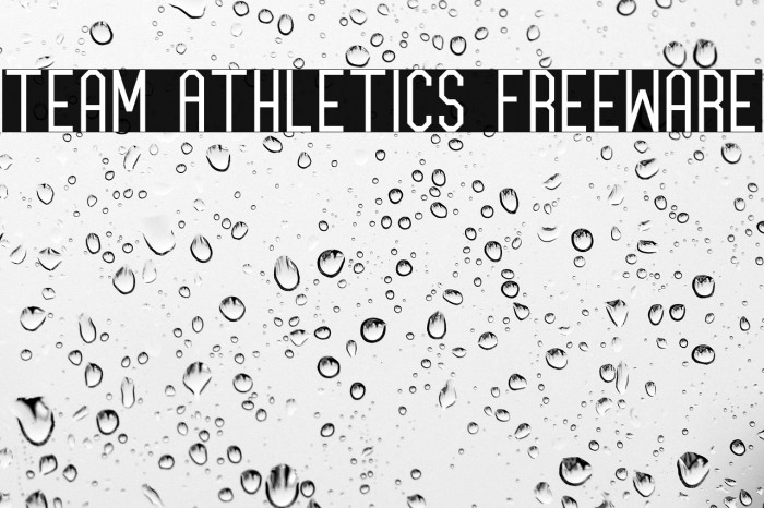 Team Athletics Freeware フォント examples