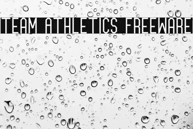 Team Athletics Freeware Font examples