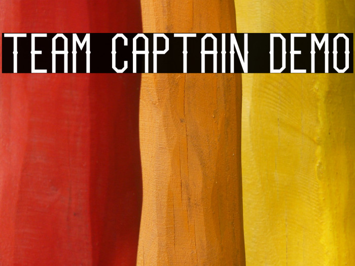 Team Captain Demo Font examples