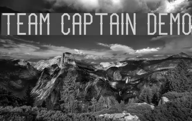 Team Captain Demo Font examples