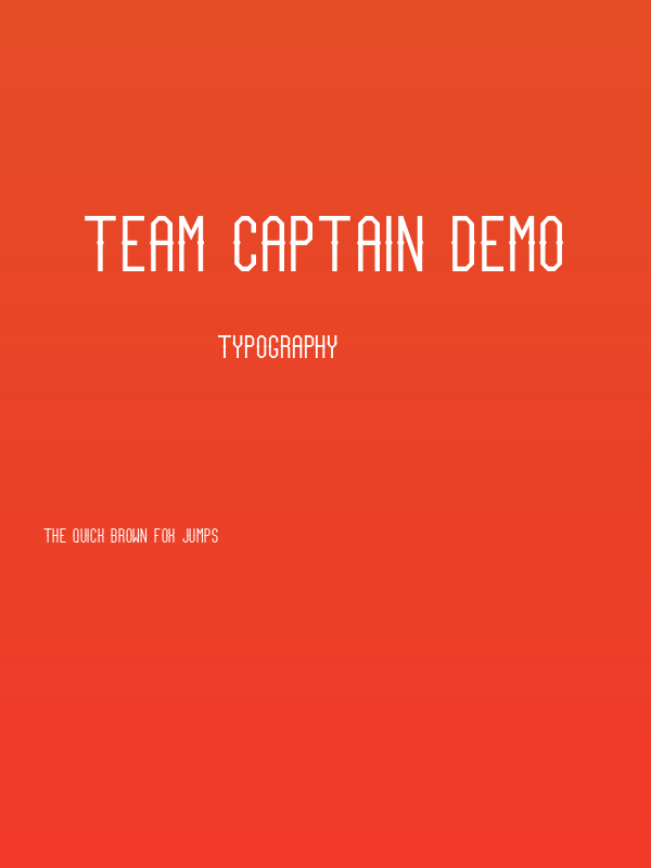 Team Captain Demo Poster